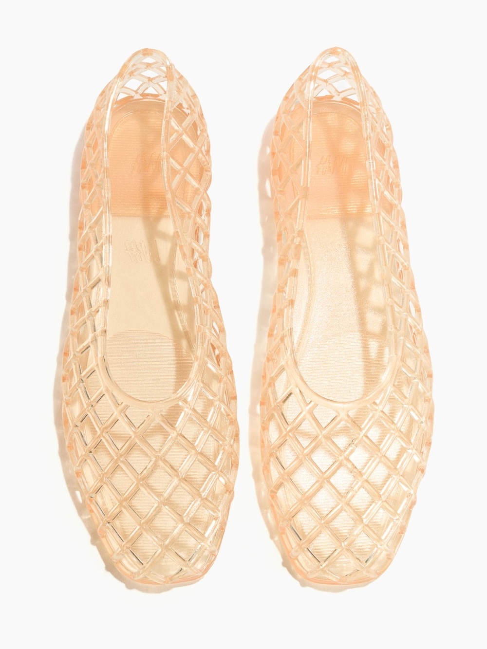 NEW H&M JELLY BALLET FLATS IN APRICOT ✨